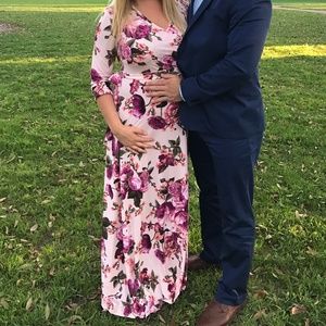 COPY - Pinkblush Maternity Floral Dress